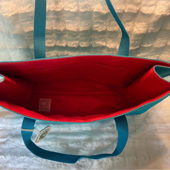 Spartina 449 Turquoise Crab Embroidered Tote - Picture 4 of 5